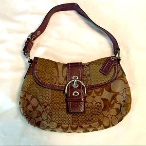 Coach Purple Signature Hobo Bag